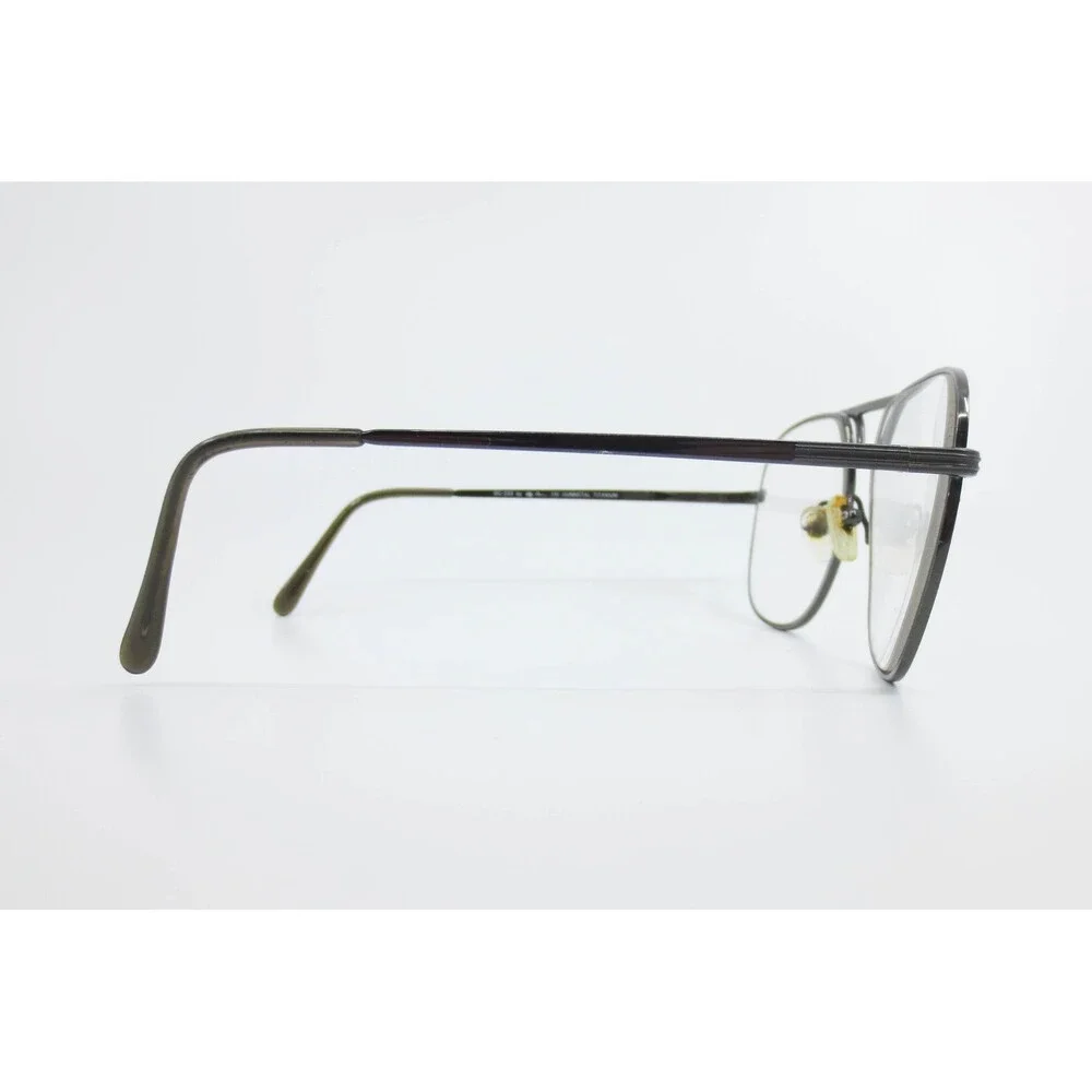 Oleg Cassini OC-233 Gunmetal Titanium Aviator Eyeglasses Frames 60-15-140